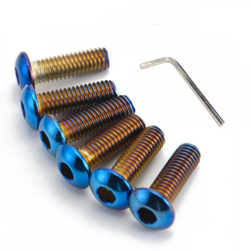 Steering Wheel Bolts Titanum Color 6 PCS