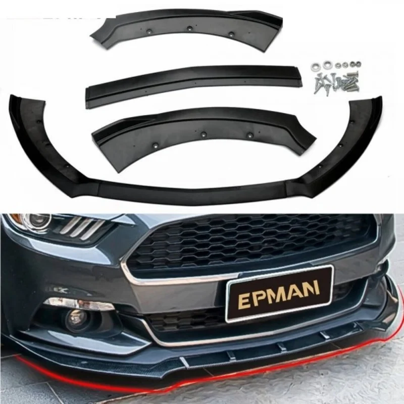წინა ბამპერის ტუჩი Ford Mustang (შავი)