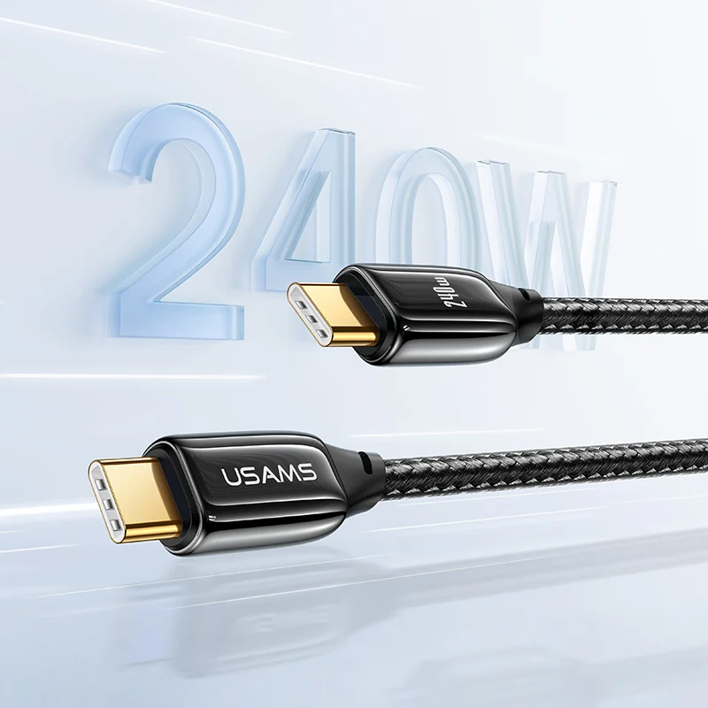 Cable 1.2 m Type-C to Type-C US-SJ580 (Fast Charging)